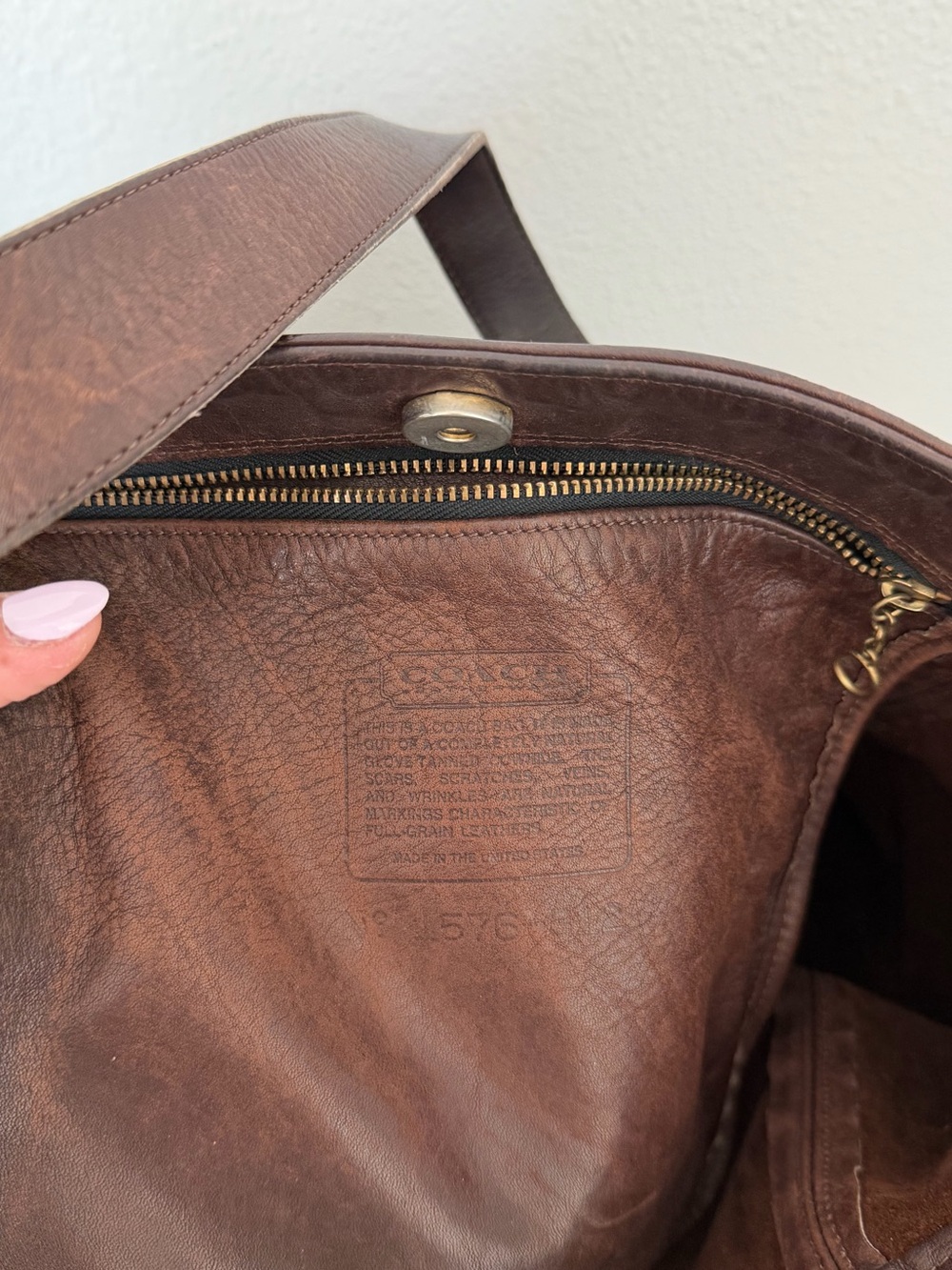 Vintage Coach SoHo Mahogany Leather Tote Shoulder Purse - Picture 5 of 10